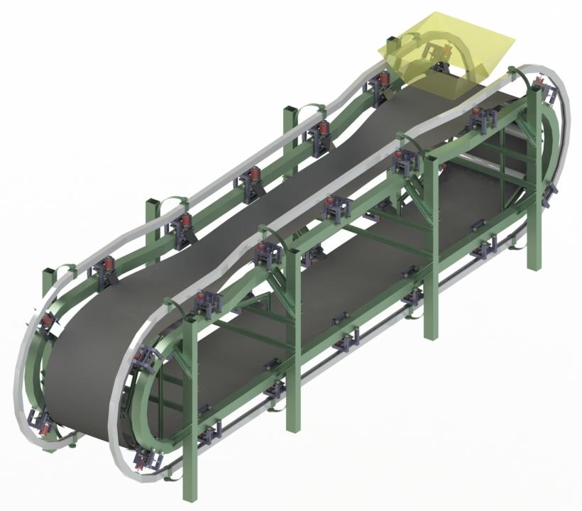 Ленточный конвейер с подвесной лентой