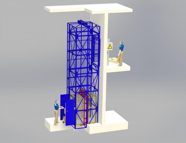 Грузовой шахтный подъемник