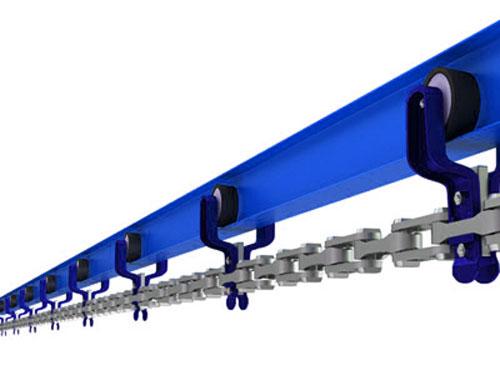 Подвесной монорельсовый конвейер