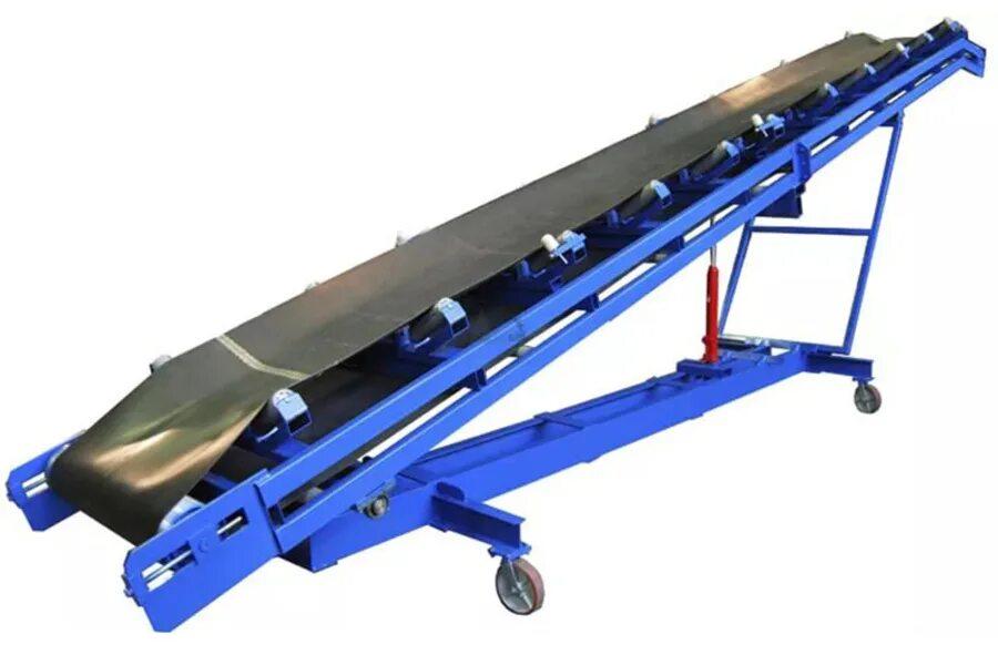 Конвейер ленточный желобчатый наклонный